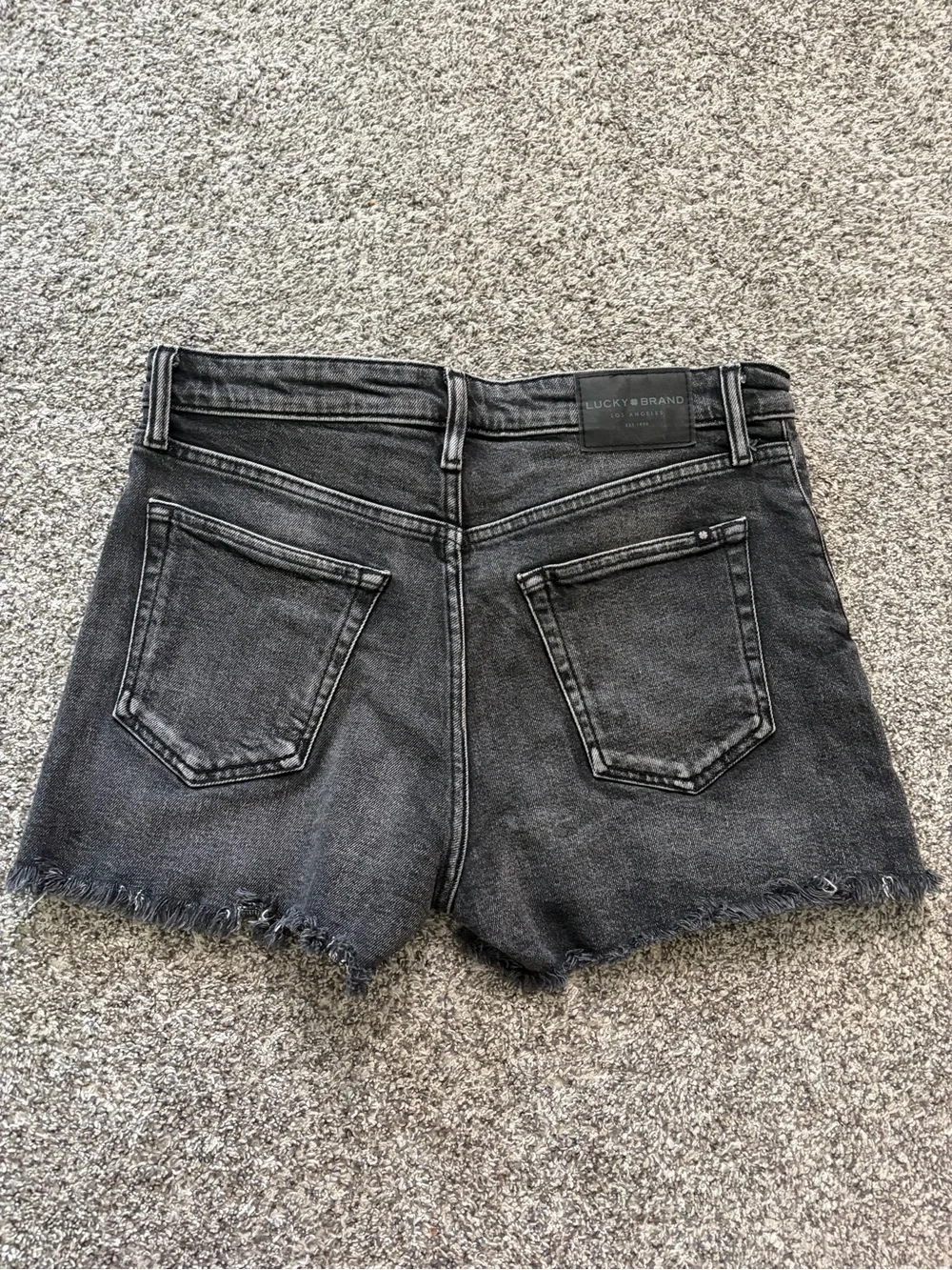 Women’s lucky brand Washed Black Denim Cutoff Shorts